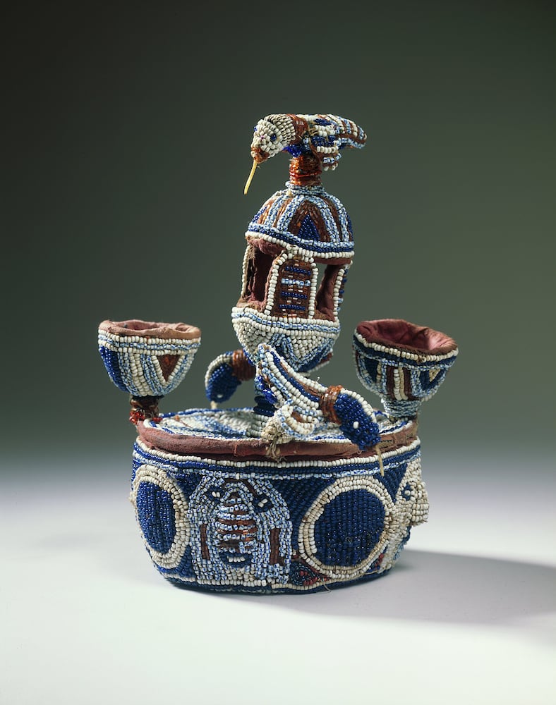 Yoruba blue vessel