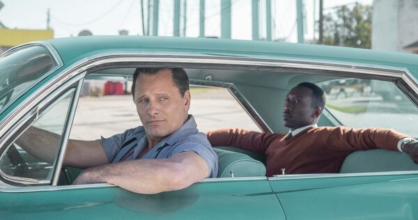 Viggo Mortensen and Mahershala Ali star in “Green Book.” Contributed by Universal Pictures