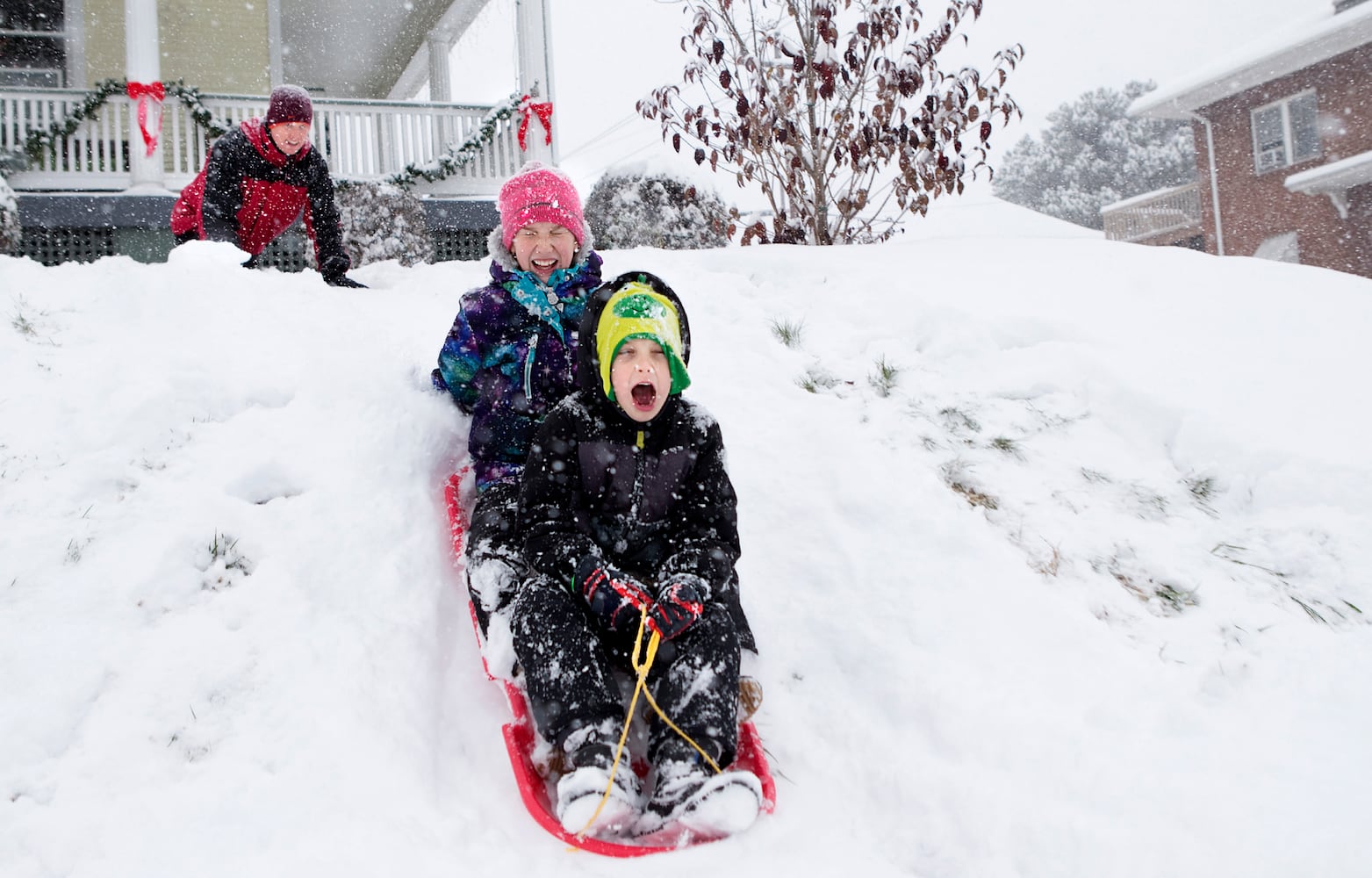 Photos: Winter storm blankets South in snow, ice