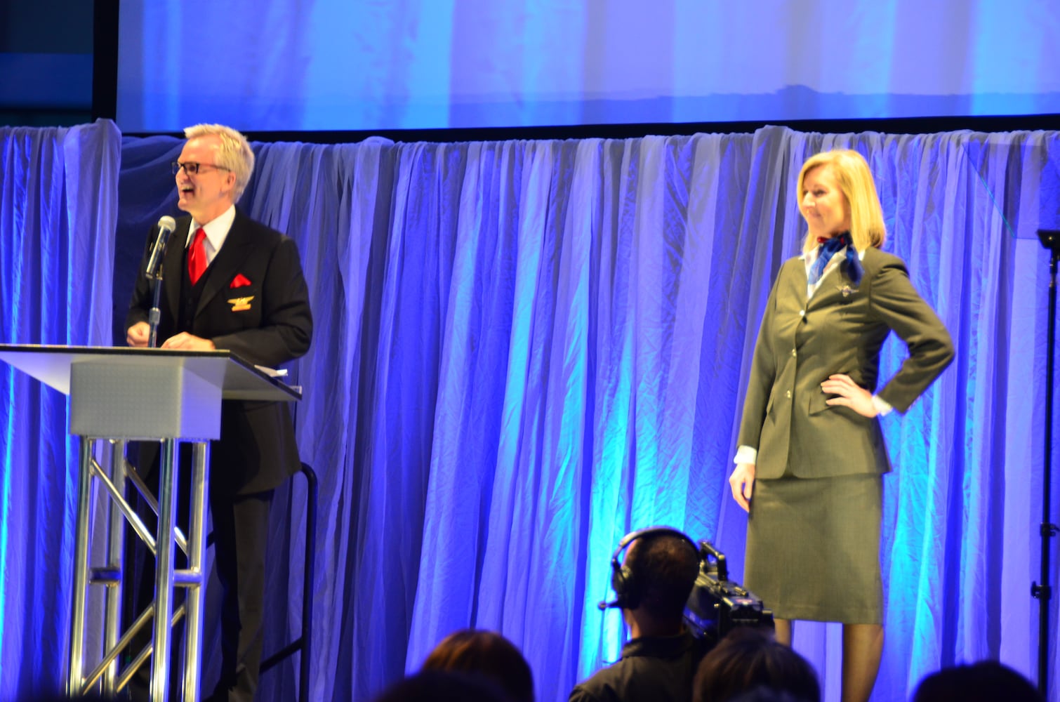 Delta flight attendants strike a fashion pose