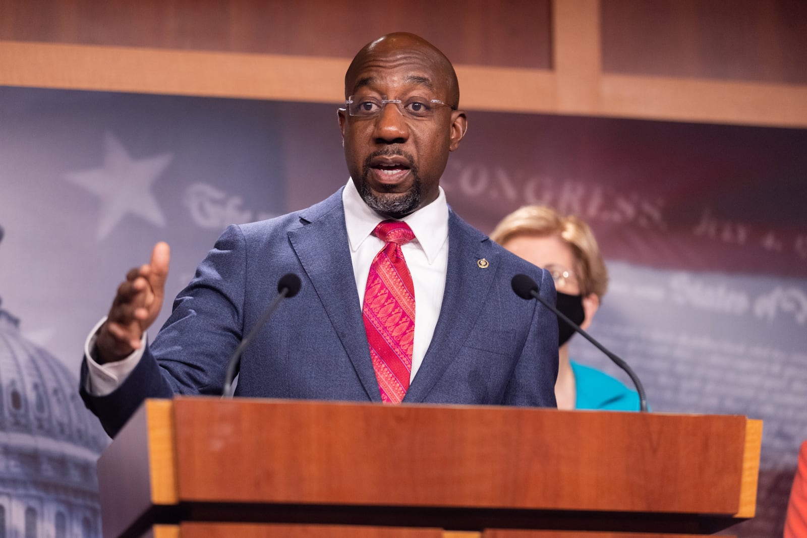 U.S. Sen. Raphael Warnock will visit an Atlanta-area medical facility today. (Nathan Posner for The Atlanta Journal-Constitution)