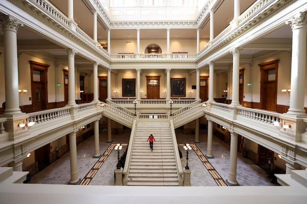 The Georgia State Capitol is quiet before the start of the Georgia legislative session, Wednesday, Jan. 8, 2025, in Atlanta. The first day of the 2025 legislative session is Monday, Jan. 13th. (Jason Getz / AJC)
