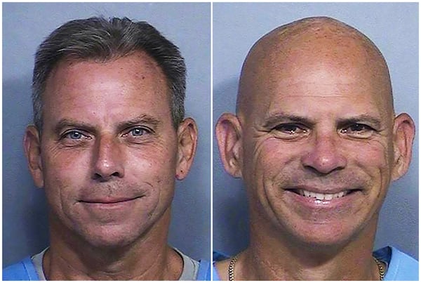 FILE - This combination of two booking photos provided by the California Department of Corrections shows Erik Menendez, left, and Lyle Menendez. (California Dept. of Corrections via AP, File)