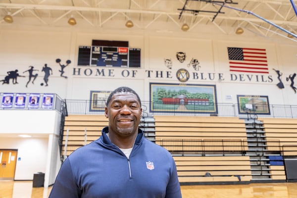 Roman Oben, the NFL director of youth and high School football, was on site at Marietta doing a walk through on Thursday morning. He played 12 years in the NFL with the Browns, Buccaneers and Chargers.