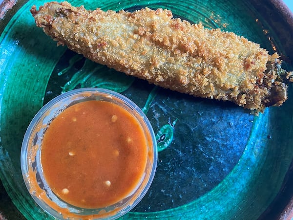 Taqueria del Sol is celebrating the annual New Mexico green chile harvest with its crispy chile relleno special, served with salsa frita. CONTRIBUTED BY BOB TOWNSEND
