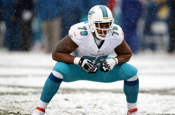 New Falcons defensive end Derrick Shelby. (Associated Press)