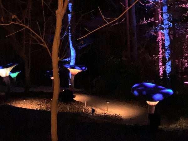 Wildwoods Aglow features an area full of lit mushrooms. RODNEY HO/rho@ajc.com