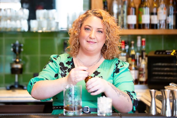 Jessica White, beverage director at the Bread & Butterfly, specializes in a variety of cocktails, including non-alcoholic and international beverages.
(Ryan Fleisher for The Atlanta Journal-Constitution)
