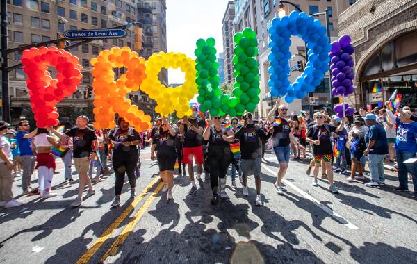 Last year's Atlanta Pride parade moved down Peachtree Street. Photo: Jenni Girtman for the AJC