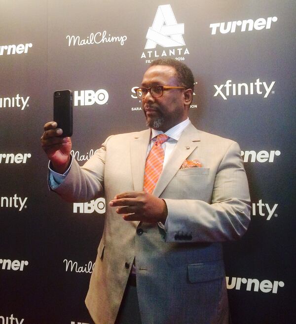 Wendell Pierce takes a red-carpet snap at the Atlanta Film Festival. Photo: Jennifer Brett