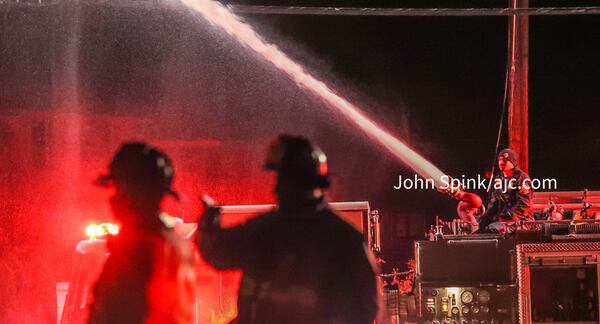 Fire crews found heavy flames throughout the apartment building at the corner of Hollywood Road and Brooks Avenue.