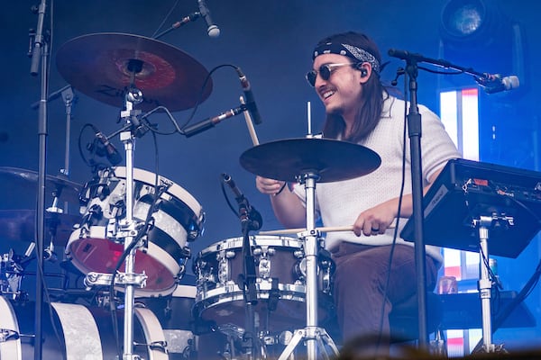 Jess Haney of Rainbow Kitten Surprise performs at the BottleRock Napa Valley Music Festival at Napa Valley Expo on Saturday, May 28, 2022, in Napa, California. (Photo by Amy Harris/Invision/AP)