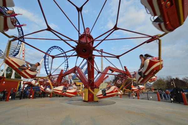 Carowinds, just south of Charlotte, N.C., is adding four classic carnival rides in its County Fair section. Do-Si-Do’s three giant arms whirl riders up and around in circles. CONTRIBUTED BY CAROWINDS