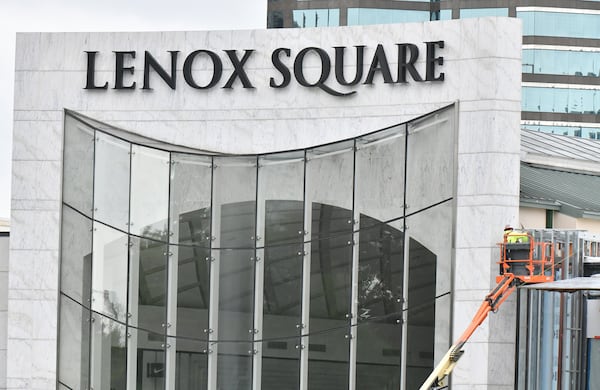 Exterior of Lenox Square on Thursday, April 30, 2020. Lenox Square and at least eight other malls and shopping centers in the Atlanta region plan to reopen on Friday — the latest sign of businesses reviving after the coronavirus shutdown. (Hyosub Shin / Hyosub.Shin@ajc.com)