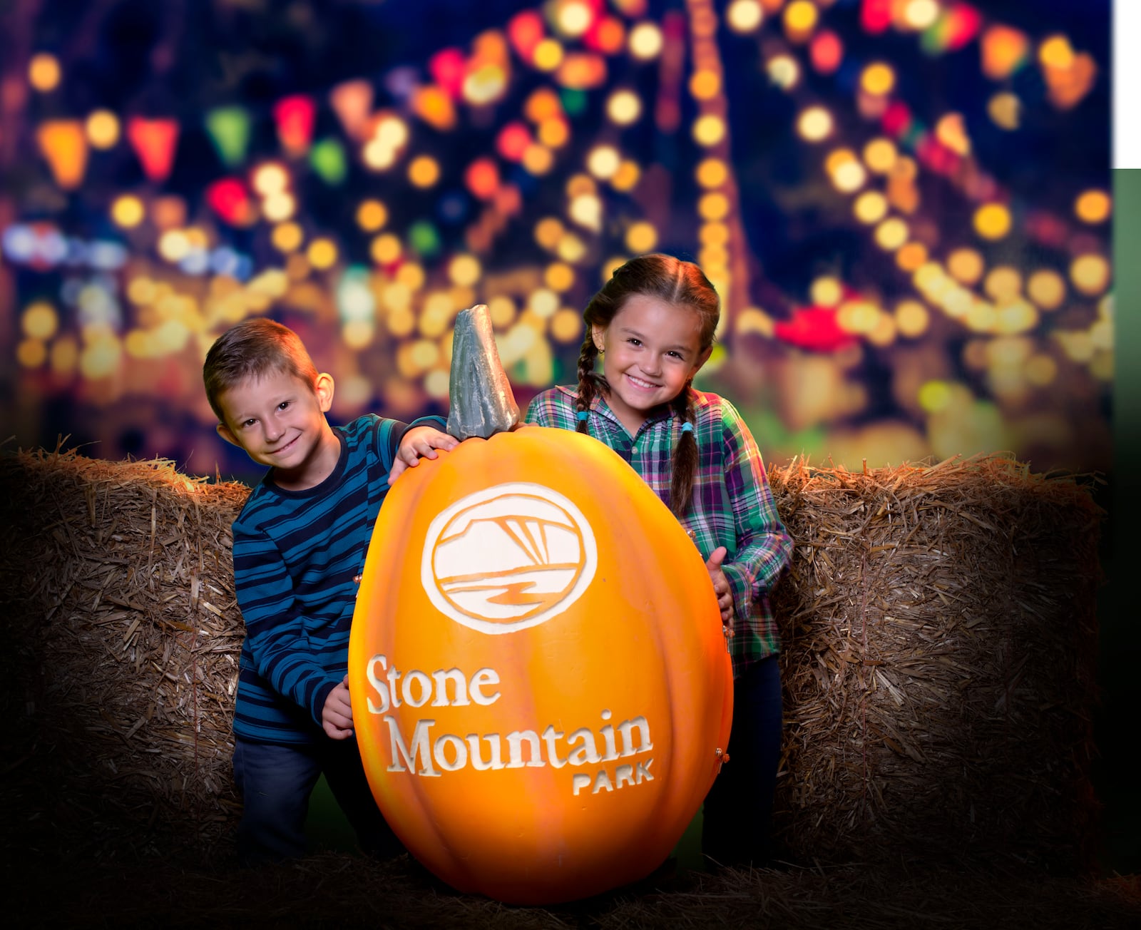 At sundown, the Stone Mountain’s Pumpkin Fest comes alive with glowing pumpkins and light displays.
Courtesy of Stone Mountain Pumpkin Park