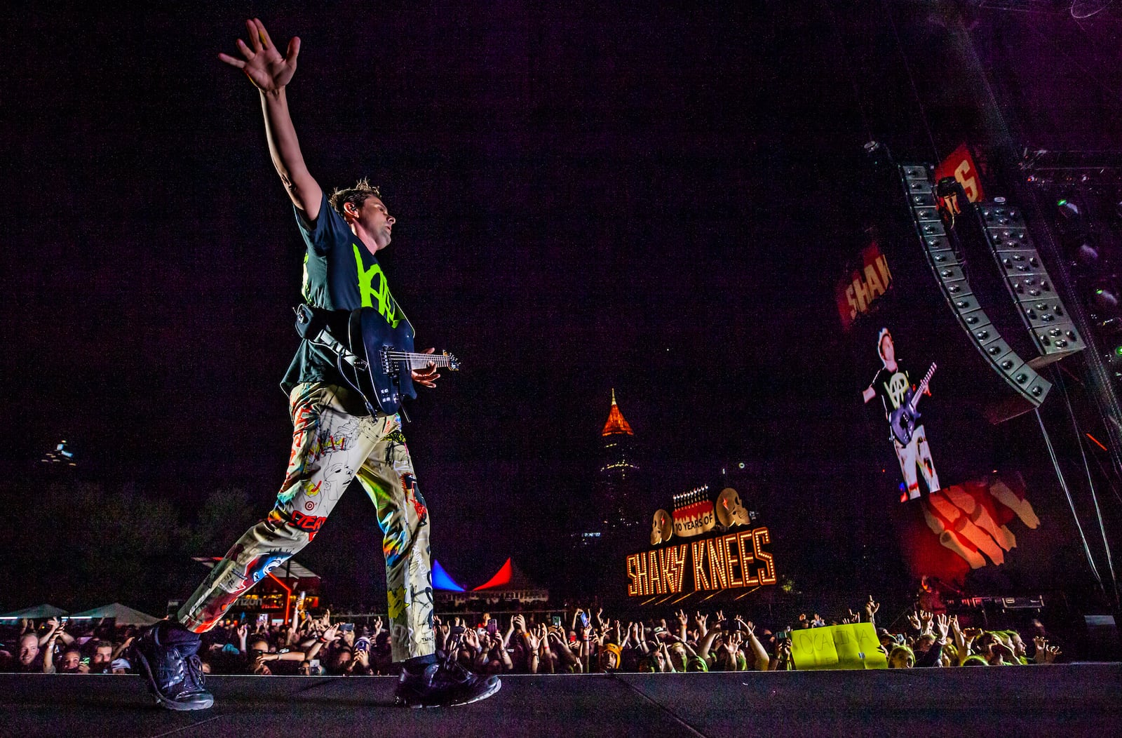 Muse closes out the second day of the Shaky Knees Music Festival at Atlanta's Central Park on Saturday, May 6, 2023. (RYAN FLEISHER FOR THE ATLANTA JOURNAL-CONSTITUTION)