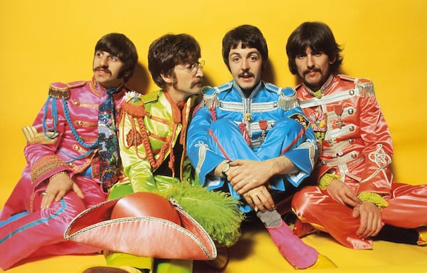 The Beatles, Ringo Starr (from left), John Lennon, Paul McCartney and George Harrison, released their pop masterpiece “Sgt. Pepper’s Lonely Hearts Club Band,” in 1967. The album is being reissued in several formats and editions on May 26. MICHAEL COOPER MANDATORY /APPLE CORPS LTD.