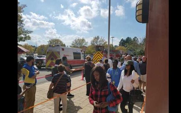 This was the line about 2 p.m. in Cobb County on the first day of early voting for the 2018 midterm elections.