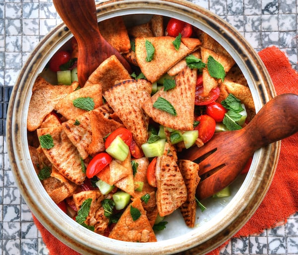 Simple Fattoush. (Chris Hunt for The Atlanta Journal-Constitution)