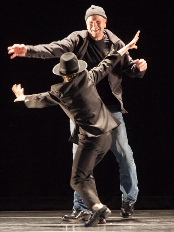 What a catch: Scott Freeman with soon-to-be-airborne Atlanta Ballet dancer Nadia Mara. (Photo by Charlie McCullers)