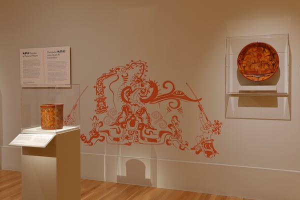 Another installation view of "Picture Worlds: Greek, Maya, and Moche Pottery" at the Michael C. Carlos Museum. (Courtesy of Mike Jensen)