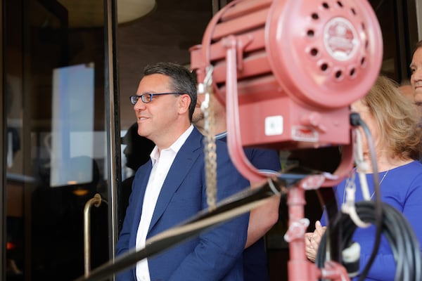 Kenny Blank, executive director of the Atlanta Jewish Film Festival attends the Tara Theatre grand reopening on Thursday, May 25, 2023. The theatre is reopening after being shut down last November. (Natrice Miller/natrice.miller@ajc.com)