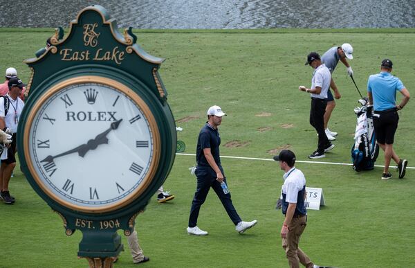 Patrick Cantlay, who comes into the PGA Tour Championship at -10, walks off the driving range Wednesday afternoon, Sept. 1, 2021, at East Lake Golf Club in Atlanta. Ben Gray for the Atlanta Journal-Constitution