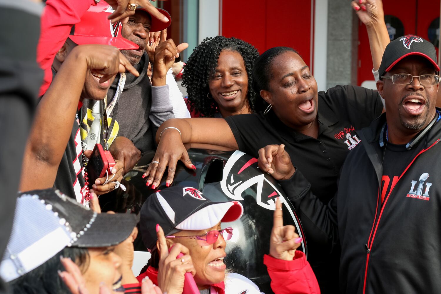 Falcons fans in Houston