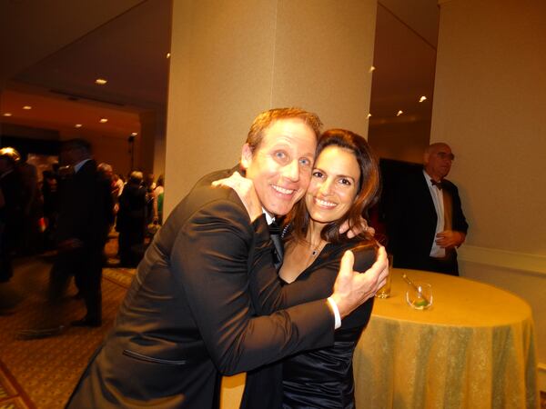 Vinnie Politan, after the ceremony, with his wife Dolly. CREDIT: Rodney Ho/rho@ajc.com