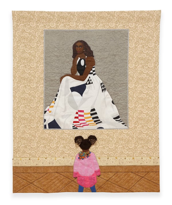 Atlanta artist Carolyn W. White’s quilt, titled “Awestruck Before an Unforgettable Nubian Queen or From Gee’s Bend to Royalty” will be the Conversation Pieces topic on Aug 6 at the High Museum of Art. © Carolyn W. White. 
(Courtesy of High Museum/Mike Jensen)