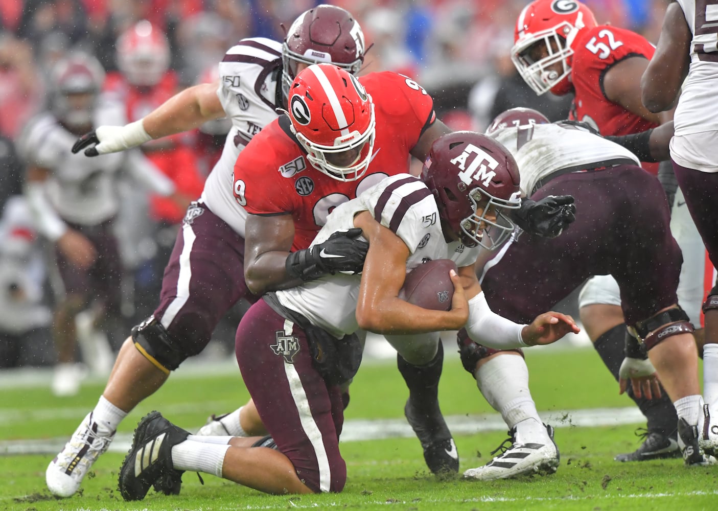 Photos: Bulldogs tested by Aggies in the rain in Athens