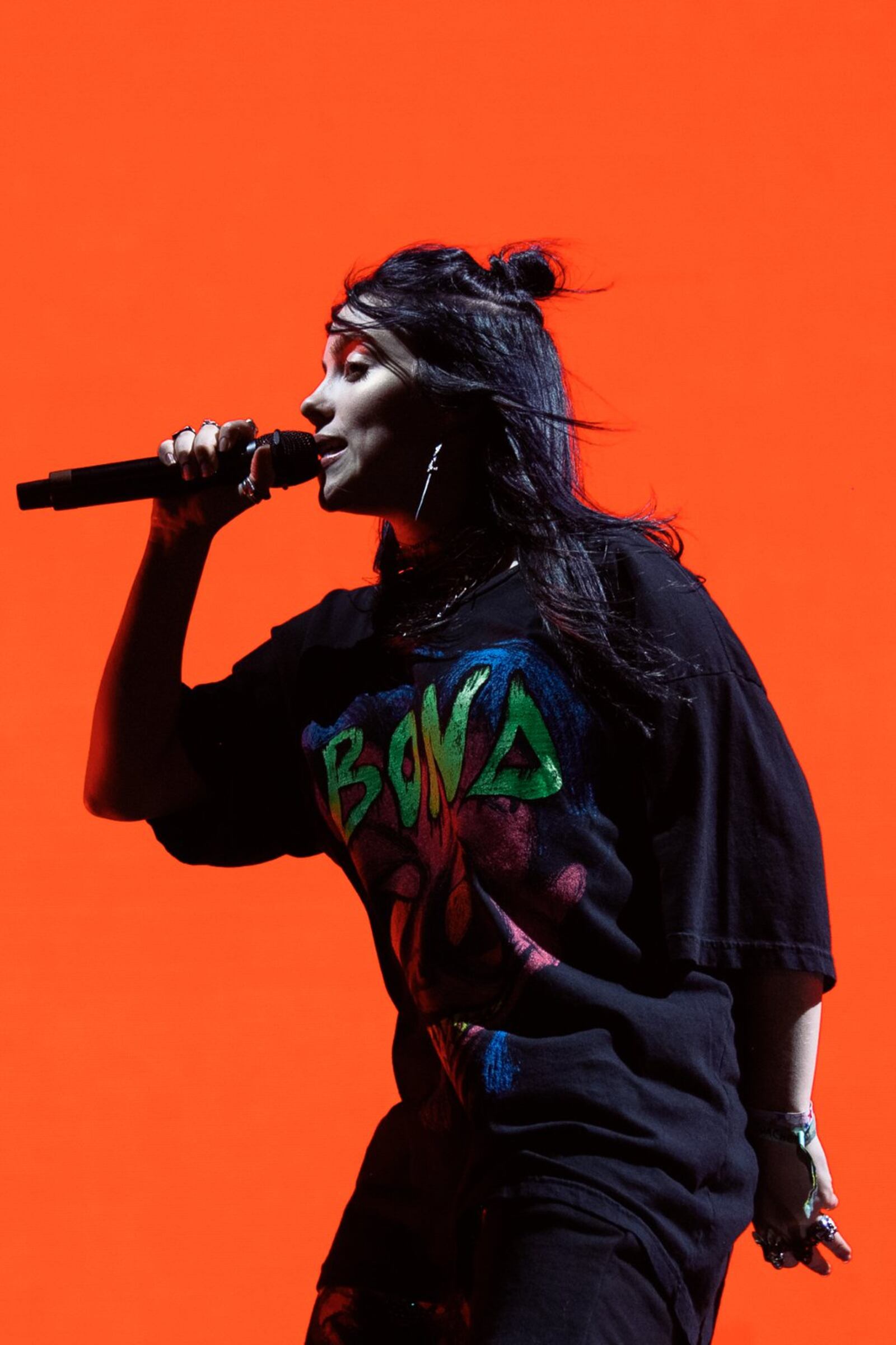 Billie Eilish performs onstage at the Coachella Valley Music and Arts Festival on April 20, 2019 in Indio, Calif. The young singer will also play Music Midtown in September. (Photo by Emma McIntyre/Getty Images for Coachella)