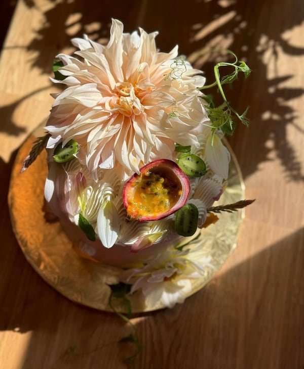 Teresa Finney of At Heart Panadería in Decatur gets flora from Floribunda Flower Farm in Stockbridge for her cakes. Courtesy of Teresa Finney