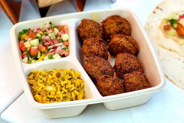 The fried-to-order falafel at SabaRaba's are made of ground chickpeas and traditional spices. Courtesy of Brandon Amato