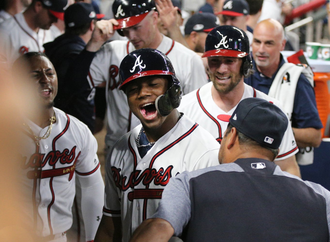 Photos: Acuna hits grand slam as Braves battle Dodgers in Game 3