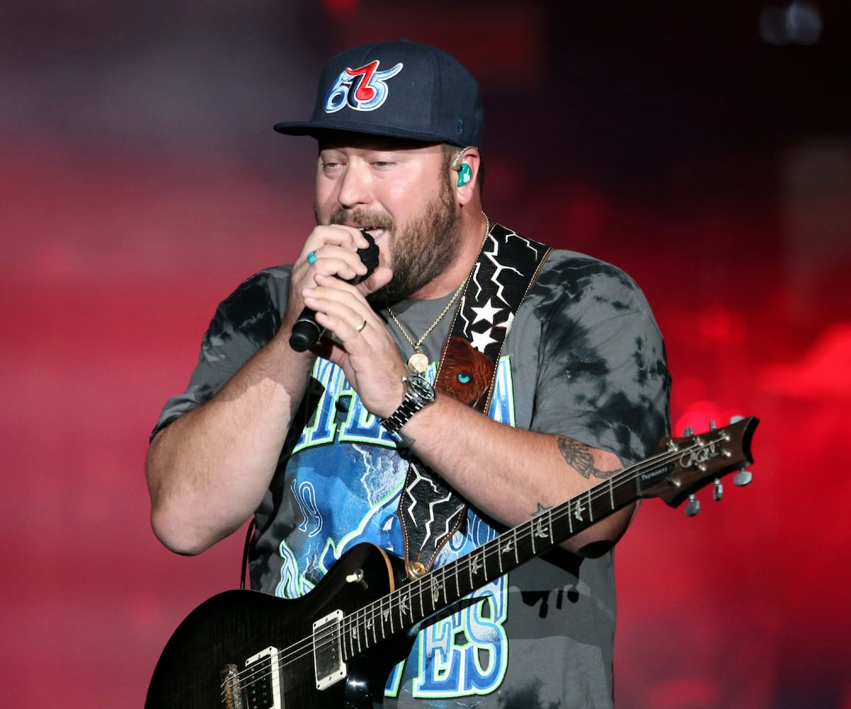 Mitchell Tenpenny performs as one of the opening acts when chart-topping Jason Aldean made a tour stop at Atlanta's Lakewood Amphitheatre on Saturday, August 5, 2023. (Photo: Robb Cohen for The Atlanta Journal-Constitution)