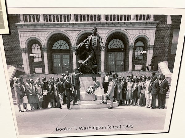 Booker T. Washington High School, shown here in this 1935 photo, opened in 1924 as the first high school for African Americans in the city of Atlanta. (Courtesy of Atlanta Public Schools)