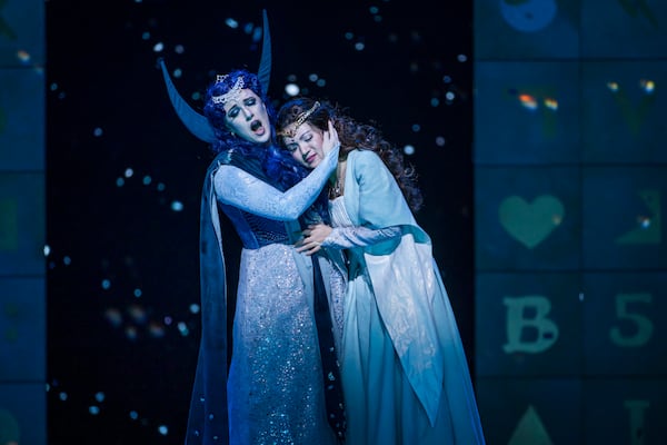 Rainelle Krause, left, as Queen of the Night, with Mei Gui Zhang as Pamina.