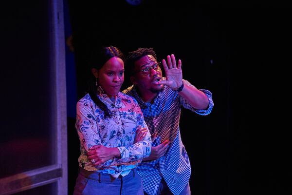 Darren Canady’s new play “Ontario Was Here” is onstage at Aurora Theatre, starring Brittany L. Smith (Penni) and Seun Soyemi (Nate). CONTRIBUTED BY CHRIS BARTELSKI