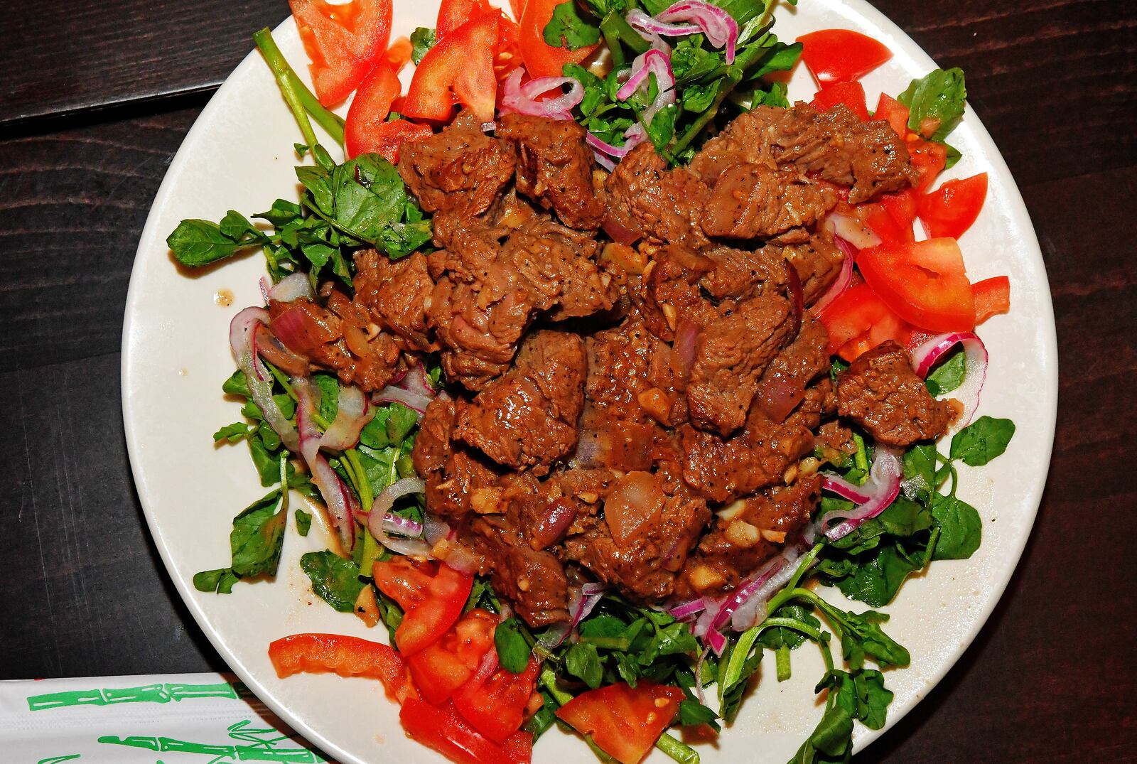 Shaking Beef from Bun Mi at the new Politan Row food hall at Colony Square in Atlanta. (Chris Hunt for The Atlanta Journal-Constitution)