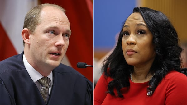 Fulton County Superior Court Judge Scott McAfee (left) and Fulton County District Attorney Fani Willis (right) face opposition at the polls today.