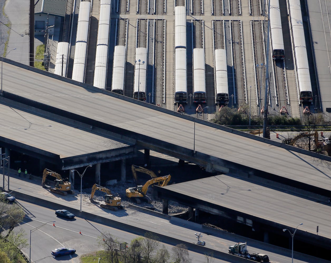 PHOTOS: When Atlanta’s I-85 caught fire, collapsed on March 30, 2017