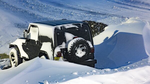 FILE PHOTO: An off-road group in Kansas City, Missouri, are using their all-terrain driving skills to get first responders to and from work during snow storms.