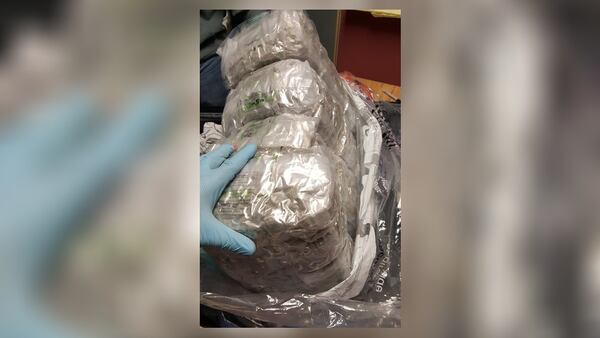 Atlanta police said they seized 224 pounds of suspected marijuana.