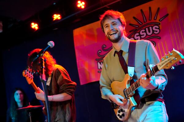 The band Mellt perform during The New Colossus Festival on Friday, March 7, 2025, in New York. (Photo by Charles Sykes/Invision/AP)