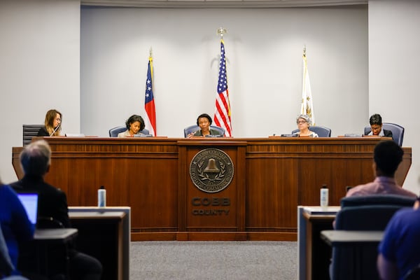 The Cobb County Board of Commissioners meets in Marietta on Tuesday, September 27, 2022.   (Arvin Temkar / arvin.temkar@ajc.com)