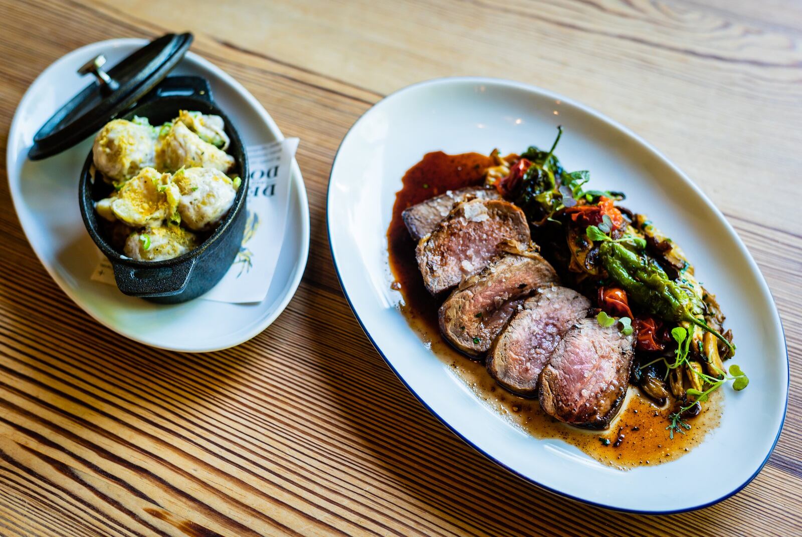 The rib-eye is served with a side of beef-fat potatoes with sour cream at the Deer and the Dove. CONTRIBUTED BY HENRI HOLLIS