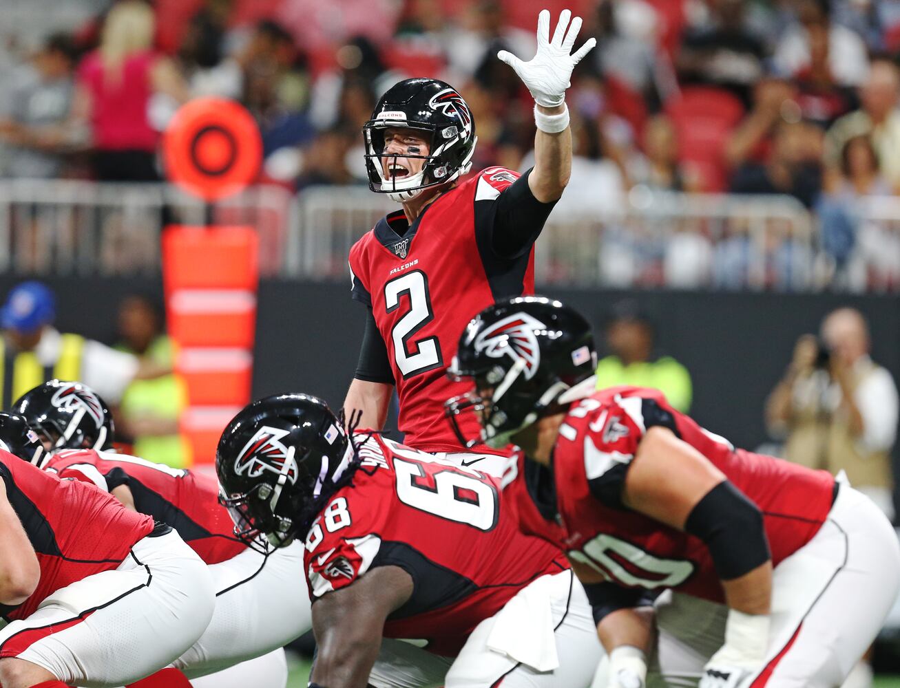 Photos: Falcons host Jets in third exhibition game