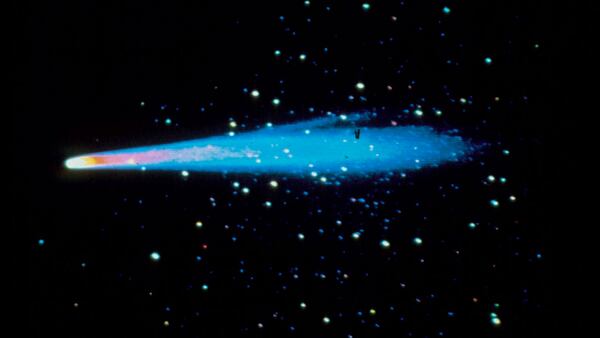 Halley's Comet photographed by the Soviet Probe "Vega" in 1986. (Photo by Liaison)