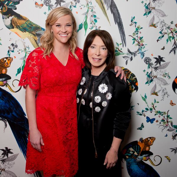 Reese Witherspoon, left, with SCAD founder and president Paula Wallace at a SCAD  event. (Chia Chong/Courtesy of SCAD)